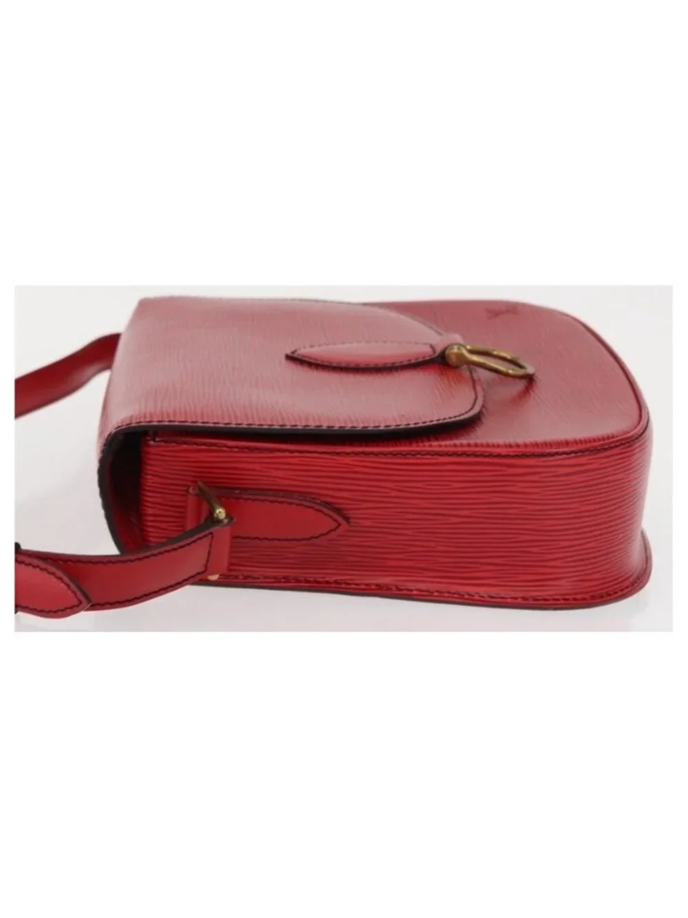Authentic LOUIS VUITTON Epi Saint Cloud GM Shoulder Bag Red M52197 LV